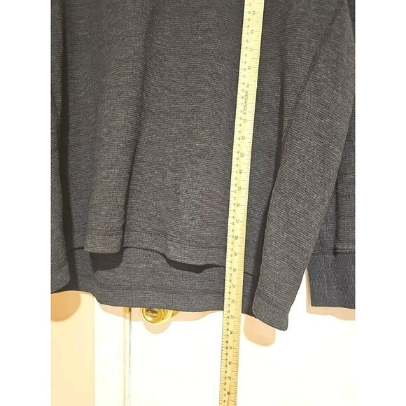 Eddie Bauer Thermal Henley Shirt Mens 2XL Gray Waffle Knit Top Long Sleeve Comfy - Picture 6 of 9